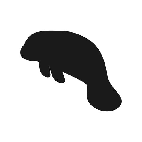 silhouette manatee awareness month vector image illustration 32423068 ...