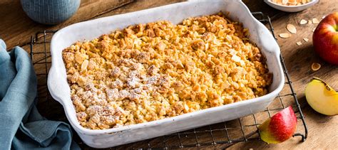 Apple Crumble Mit Vanillesauce Rezept Einfach Zubereitet Kerrygold