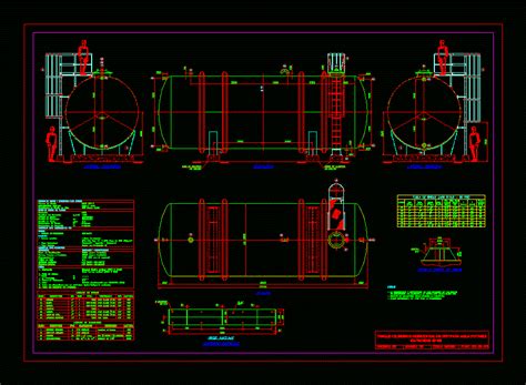 Serbatoio Cilindrico Orizzontale In Frp In Autocad Libreria Cad