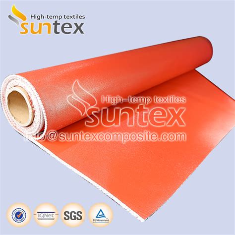 Insulation Jacket Silicon Coated Fabric For Fiberglass Curtains Thermal