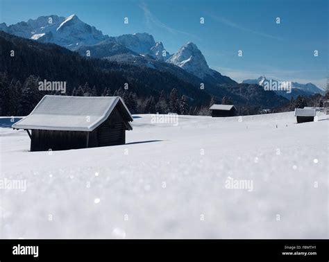 Garmisch Partenkirchen Southern Germany 18 January 2016 Hay Barns