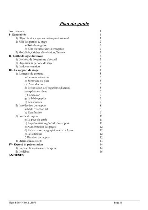 Pdf Guide D Laboration Dun Rapport De Stage Dinitiation Rapport De