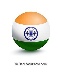 Map Of India And National Flag In A Circle India Map Contour With Flag