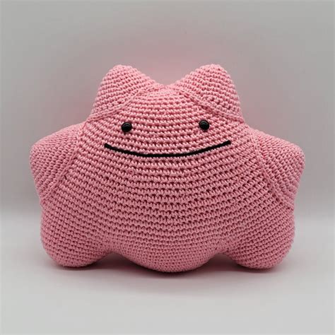 Crochet Amigurumi Ditto Plushie 2 Colors Available Etsy