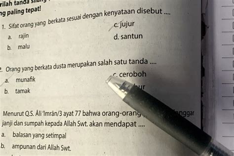 Rangkuman PAI Kelas 9 Bab 2 Jujur Dan Menepati Janji Yang Mudah Untuk