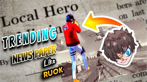 How To Edit Like RUOK FF NEWS PAPER TRANSITION YouTube