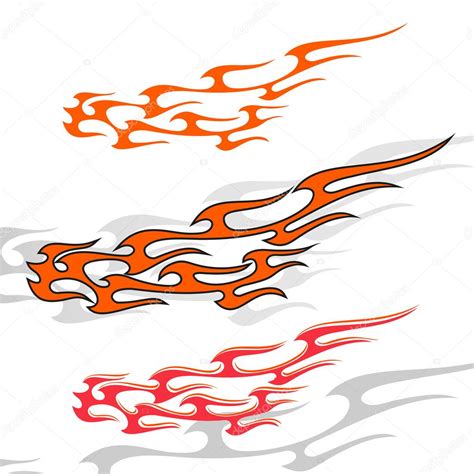 Flame decals for motorcycles and cars Stock Vector Image by ©marymyyr ...