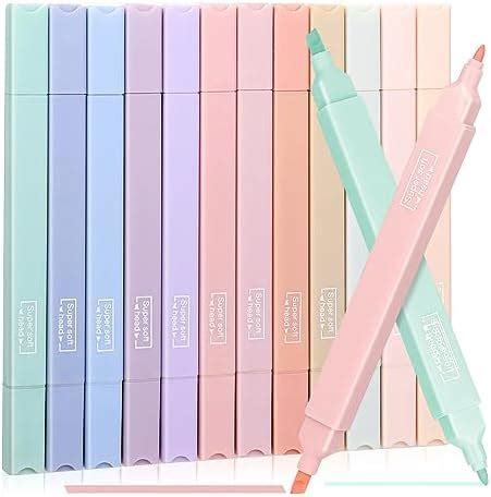 12 Pcs Aesthetic Highlighter Bible Highlighters Dual Tip Surligneur