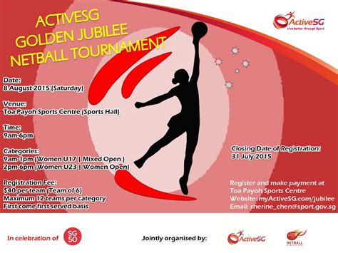 Activesg Jubilee Weekend Netball Tournament 2015 Netball