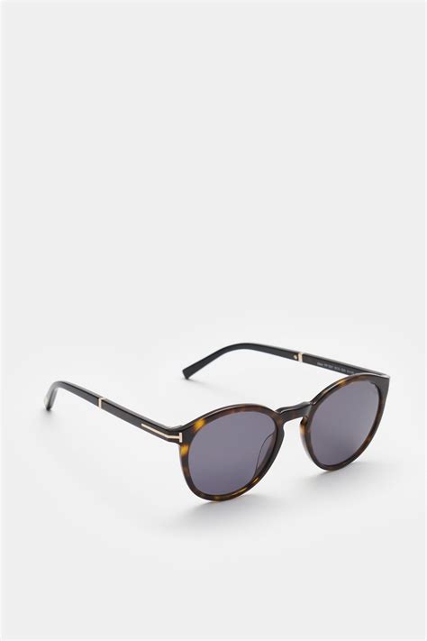 Tom Ford Sunglasses Elton Dark Brown Patterned Grey Braun Hamburg