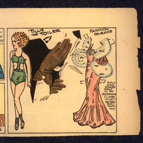 1930s Uncut Tillie The Toiler Fashion Parade Newspaper Paper Doll