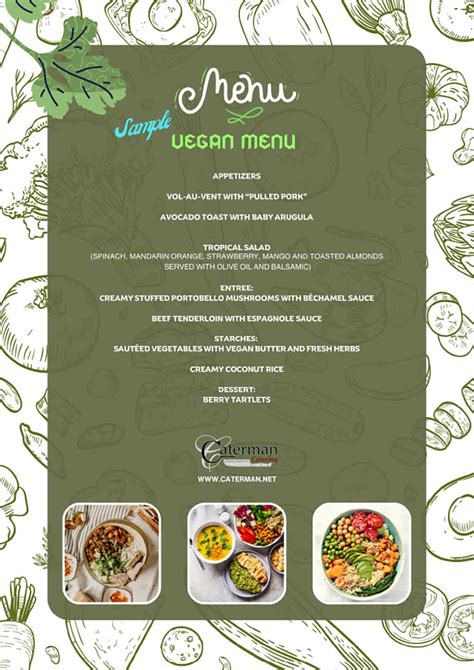 Vegan & Vegetarian Catering Menu - Caterman Catering Bay Area Caterer