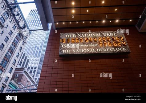 National Debt Clock in Times Square, New York City, USA 2022 Stock ...