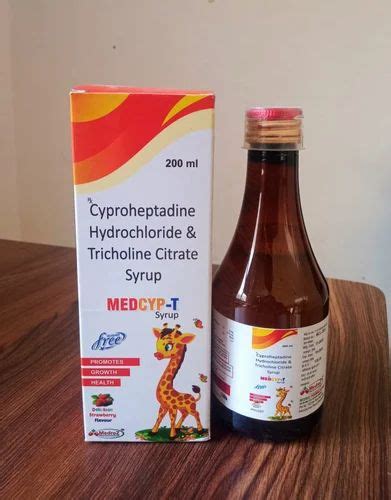 Cyproheptadine Hcl Tricholine Citrate Syrup At Rs Bottle