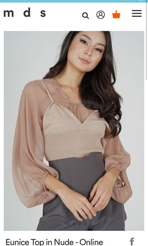 MDS Eunice Top In Nude Women S Fashion Tops Blouses On Carousell
