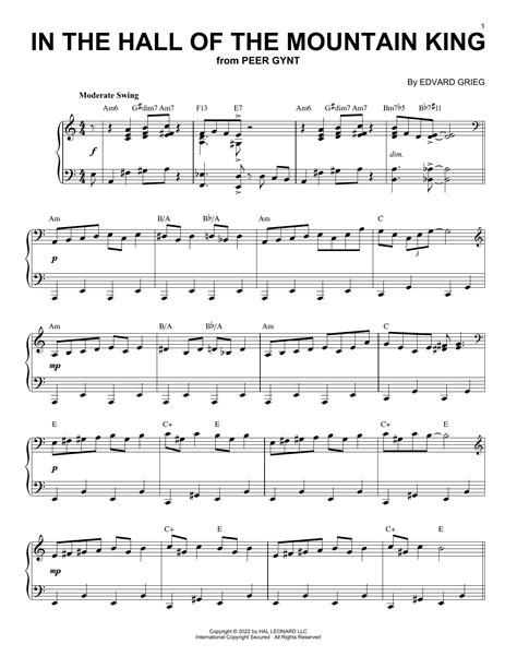 In The Hall Of The Mountain King Jazz Version Arr Brent Edstrom By