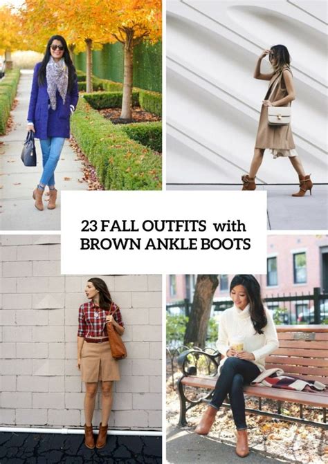 Super Cool Fall Outfits With Brown Ankle Boots Boots Outfit Ankle Brown Ankle Boots Outfits