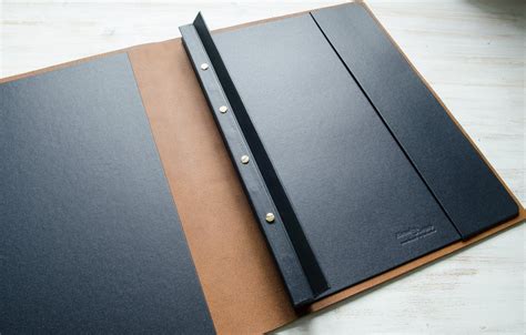 Brown Leather Presentation Portfolio Display Book For