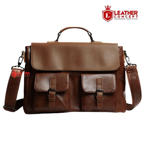 Jual Leather Concept Tas Selempang Kulit Pria Tas Cowok Tas Slempang