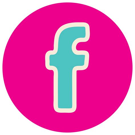 Free Images - facebook logo pink mint