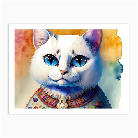 Egyptian Cat Art Print by 1xMerch - Fy