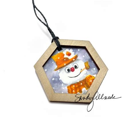 Hexagon Frosty Ornament Sandy Allnock Fine Art