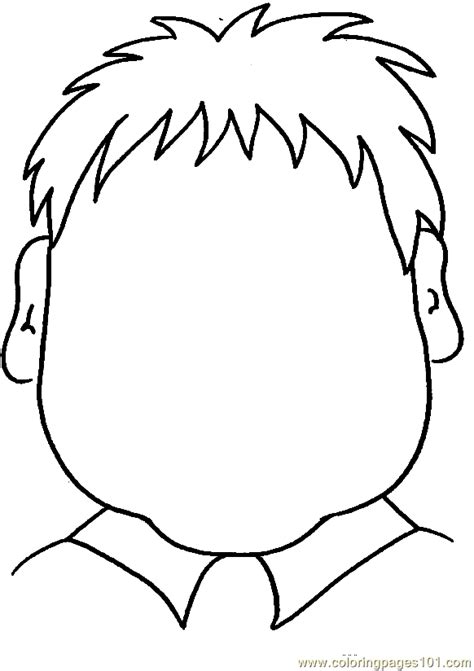 Blank Face Coloring Page