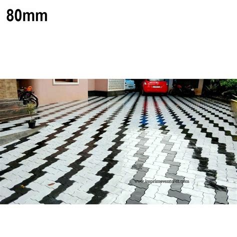 Mm Glossy Concrete Zigzag Paver Block At Rs Sq Ft Concrete Paver