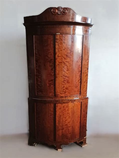 Antiker Biedermeier Eckschrank Christburk Art