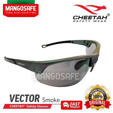 Jual Cheetah Vector Smoke Kacamata Trendy Keren Viral Hitam Pelindung