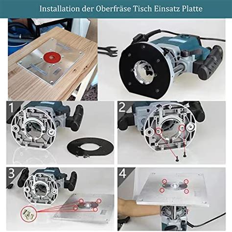 Oberfräse Einlegeplatte Aluminium Router