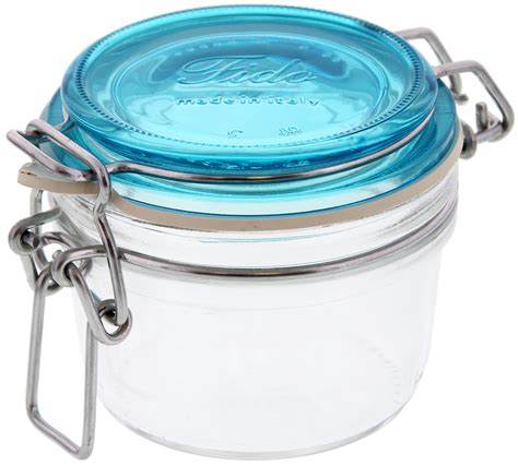 Bormioli Rocco Fido Canning Jar W Hinged Lid Blue 125ml At