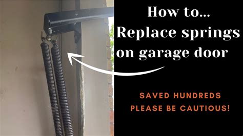 How To Replace The Side Springs On A Tilt Garage Door Youtube