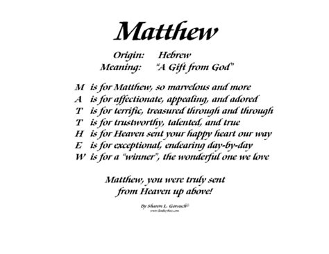 Meaning Of Matthew Lindseyboo