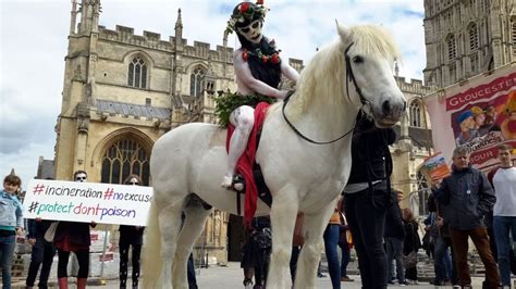 Lady Godiva In Naked Protest At Incinerator Plans Bbc News