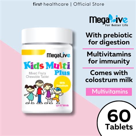 Ready Stock Megalive Kids Multi Plus Multivitamin Mineral Mixed