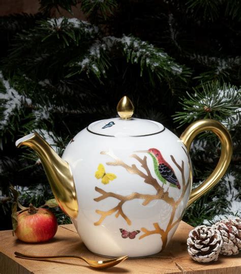 Bernardaud Multi Aux Oiseaux Teapot Harrods UK