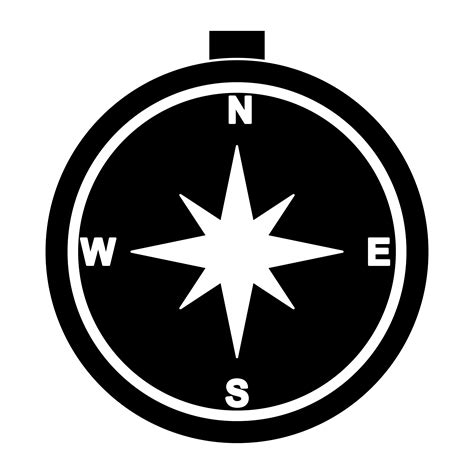 Compass Glyph Black Icon 512749 Vector Art At Vecteezy