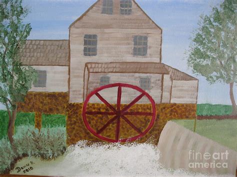 Ole' Grist Mill Painting by Dawn Harrold - Pixels