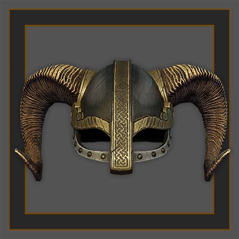 3d Model Vikings Helmet Vr Ar Low Poly Cgtrader