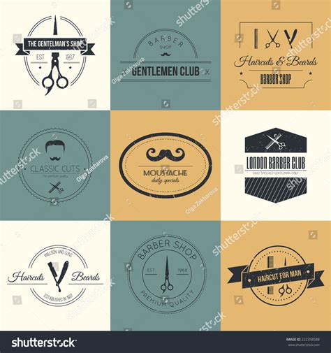 Perfect Set Of Barber And Haircut Logos Mens Haircuts Logo Collection