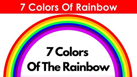 THE 7 COLORS OF THE RAINBOW / Rainbow Colors Name / Rainbow colours ...