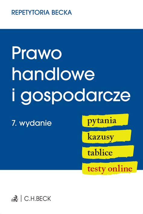 Prawo Handlowe I Gospodarcze Pytania Kazusy Tablice Testy Online