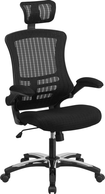 High Back Black Mesh Executive Swivel Chair With Chrome Plated Nylon