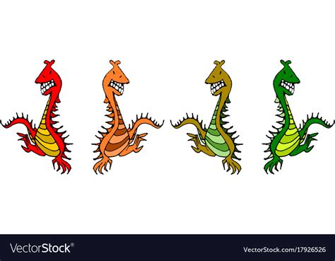 Dancing dragons Royalty Free Vector Image - VectorStock