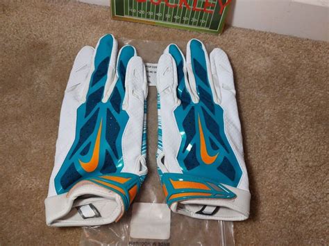 Nike Vapor Jet 30 Nfl Miami Dolphins Receivers Football Gloves Pgf339