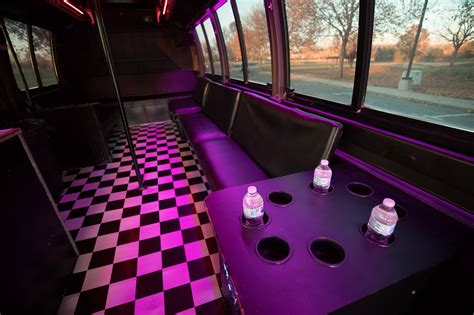 Orange Party Bus (Interior, Rear, Beverage Holders) | KC Night Train