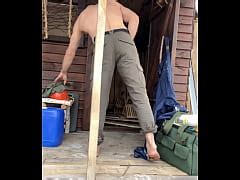 Russian Worker Gets Horny At The Construction Site Found A Customer S Sex Toy At Work Dirty