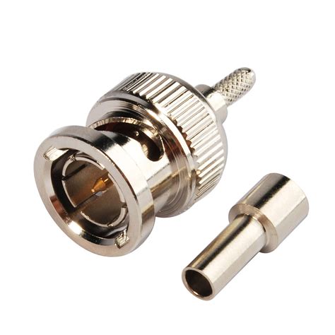 Bnc Plug Male Connector Straight Crimp Rg