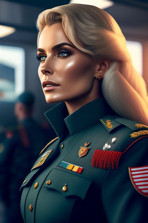 Lexica A Sexy Polish Female Military General With Long Blonde Hair